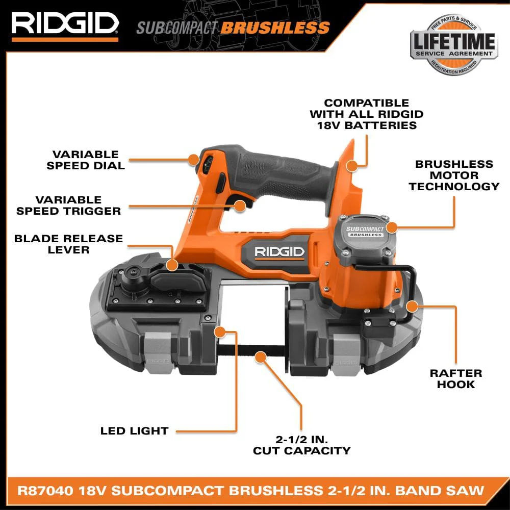 18V SubCompact Brushless Cordless One-Handed Band Saw (Tool Only) - Image 4