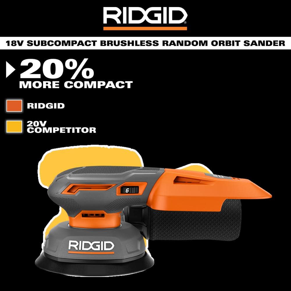 18V SubCompact Brushless Random Orbit Sander (Tool Only) - Image 11