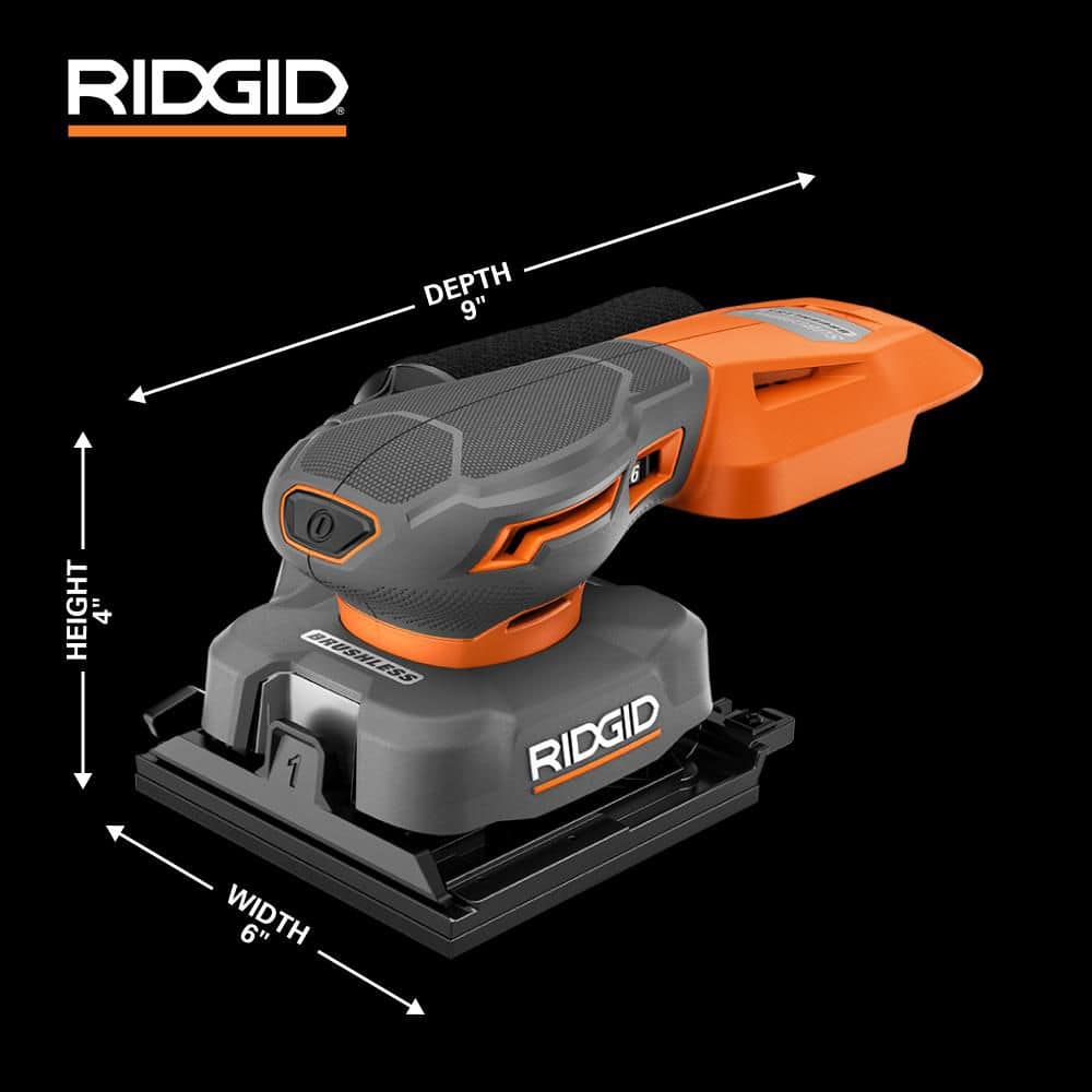 18V SubCompact Brushless Cordless 1/4 Sheet Sander (Tool Only) - Image 7