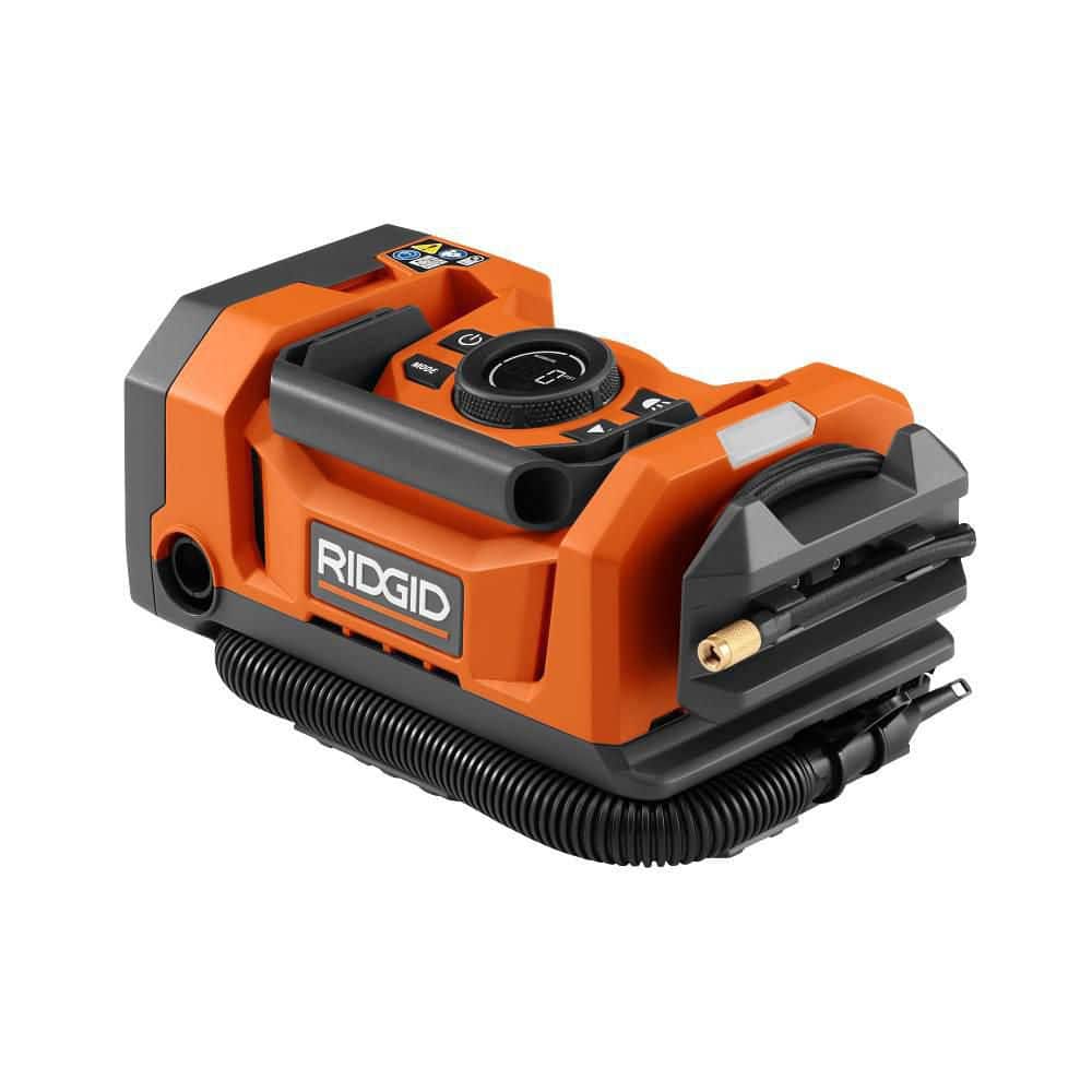 18V Dual Function Cordless Inflator (Tool Only) with Valve Adaptor, Needle, (2) Nozzles, and 12V Power Cord - Image 13