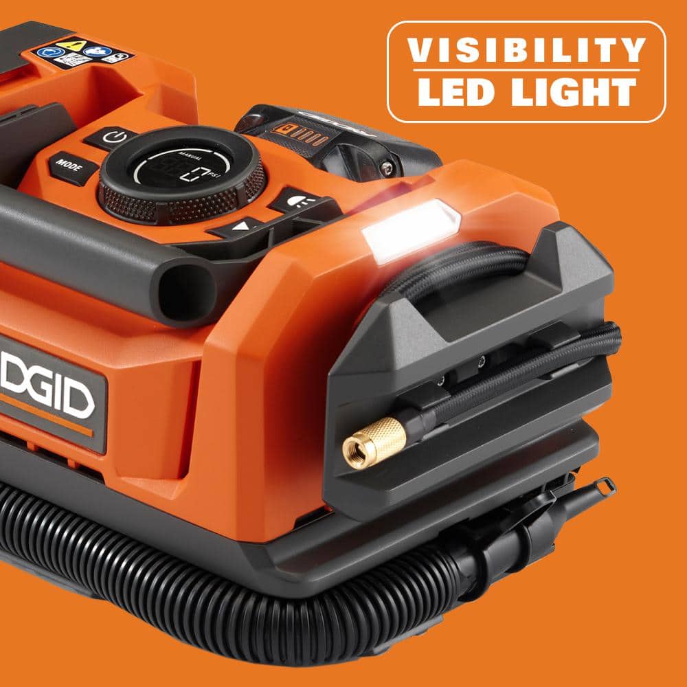 18V Cordless Dual Function Inflator Kit with 2 Ah Battery and Charger - Image 9