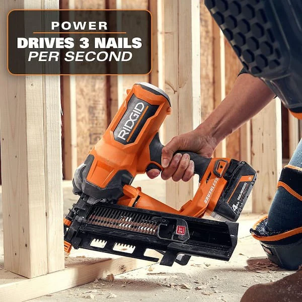 18V Brushless Cordless 21° 3-1/2 in. Framing Nailer (Tool Only) - Image 3